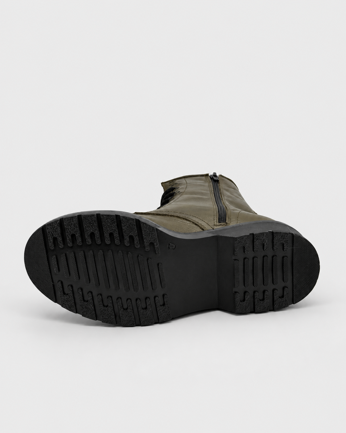 Anfibio Parka 8 fori in pelle verde militare - foto 9