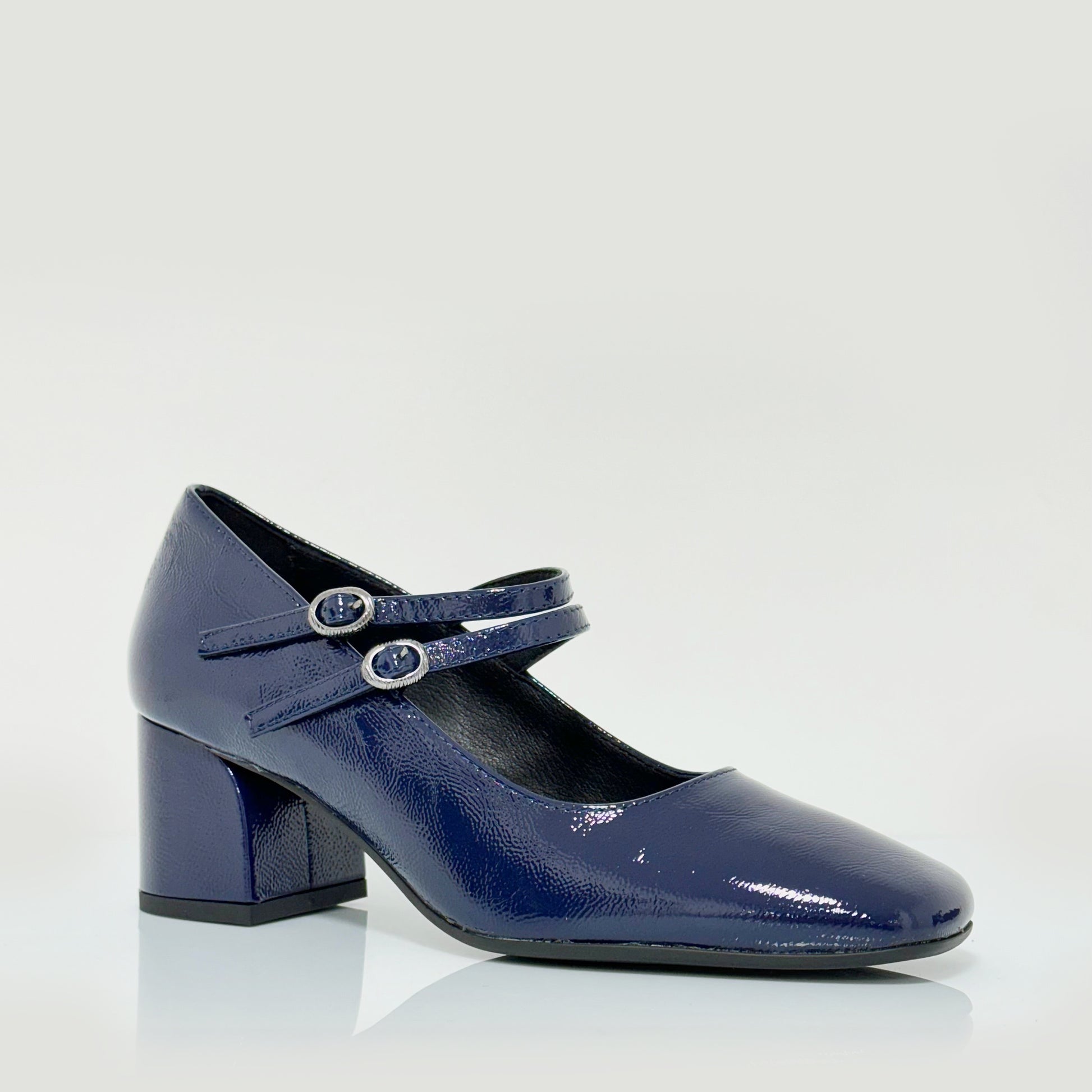 Mary Jane Dafne - Scarpe Donna da Ufficio Modello Mary Jane In Pelle Blu - Autunno Inverno 2024'25 - PEPPERINA SHOES