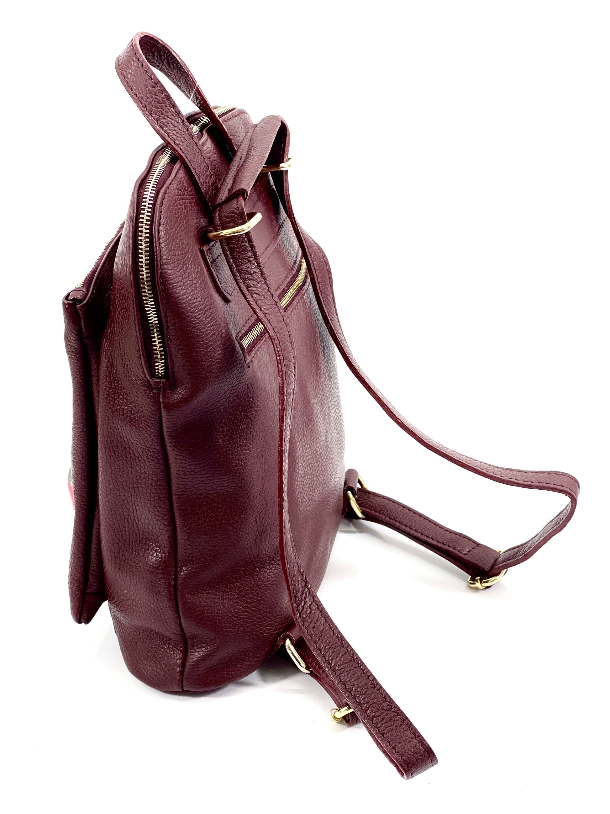 Zaino Donna In Vera Pelle 16 Colori Made in Italy