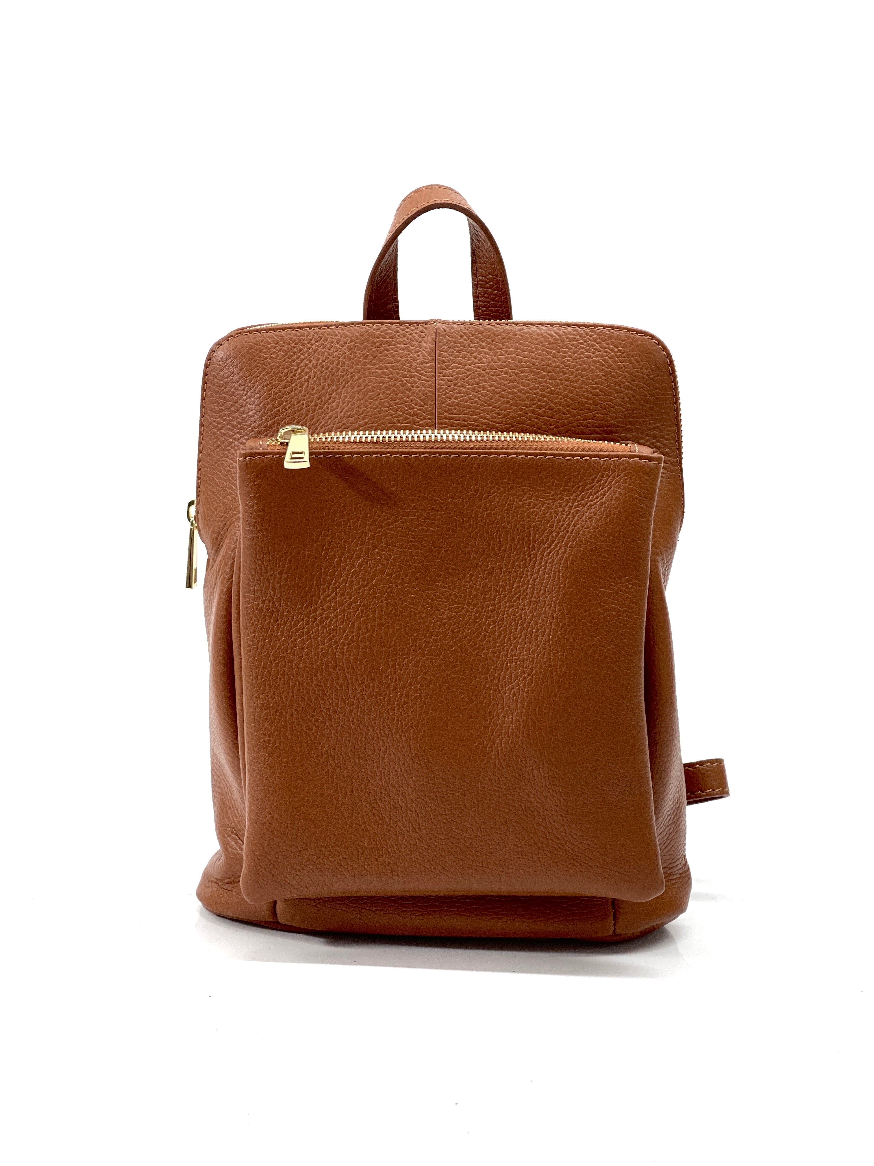Classic Genuine Leather Woman Backpack - Made in Italy