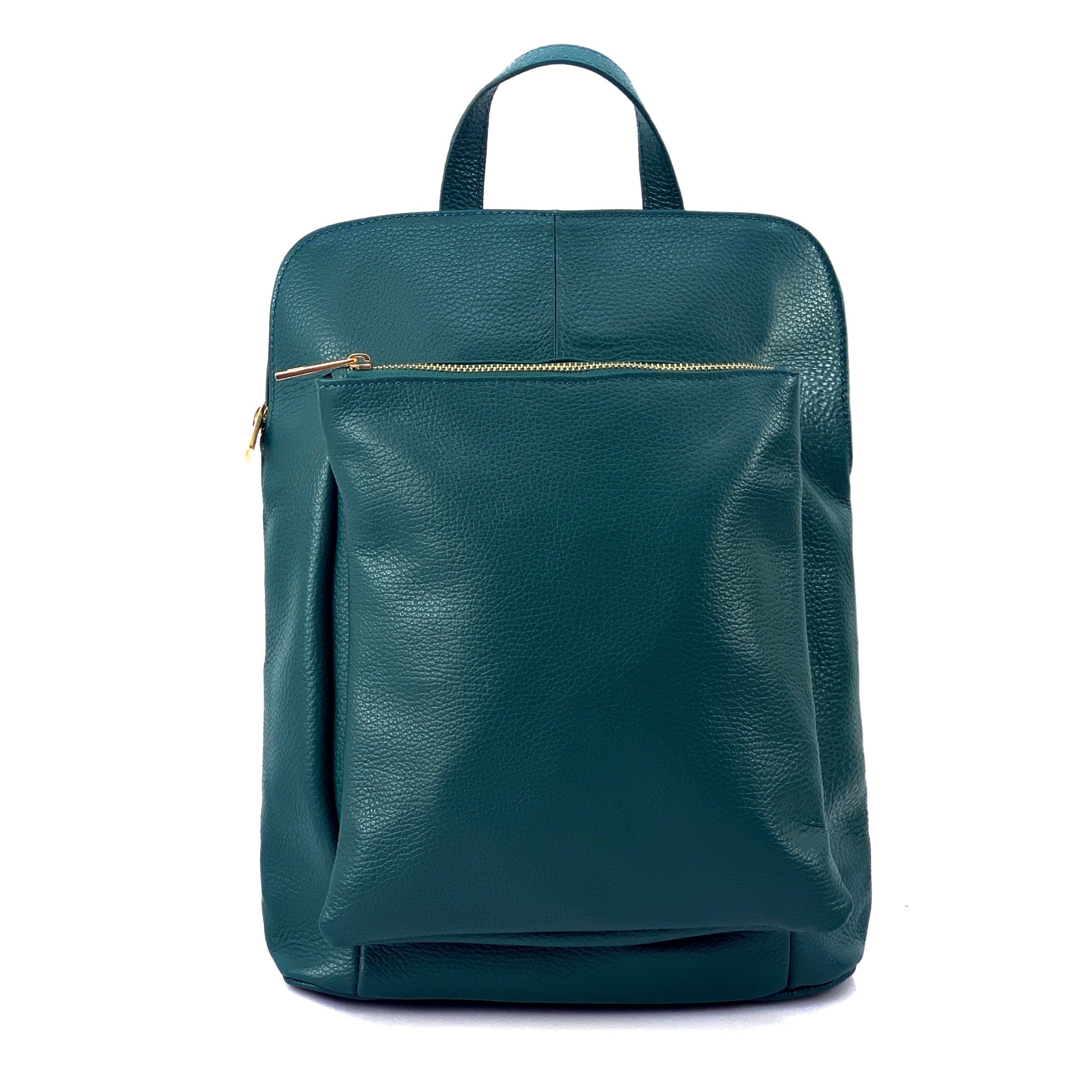 Metallic discount leather backpack