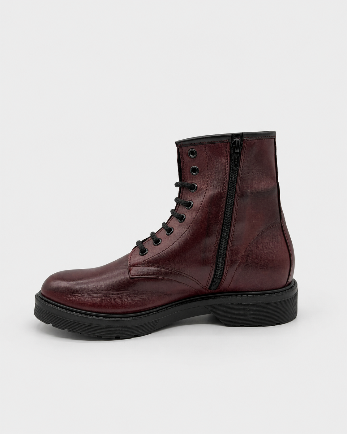 Anfibio Parka 8 fori in pelle bordeaux - foto 3